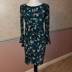 #3011 Ralph Lauren Green Floral Dress